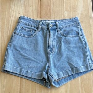 PacSun Light Wash High-Rise Mom Denim Shorts